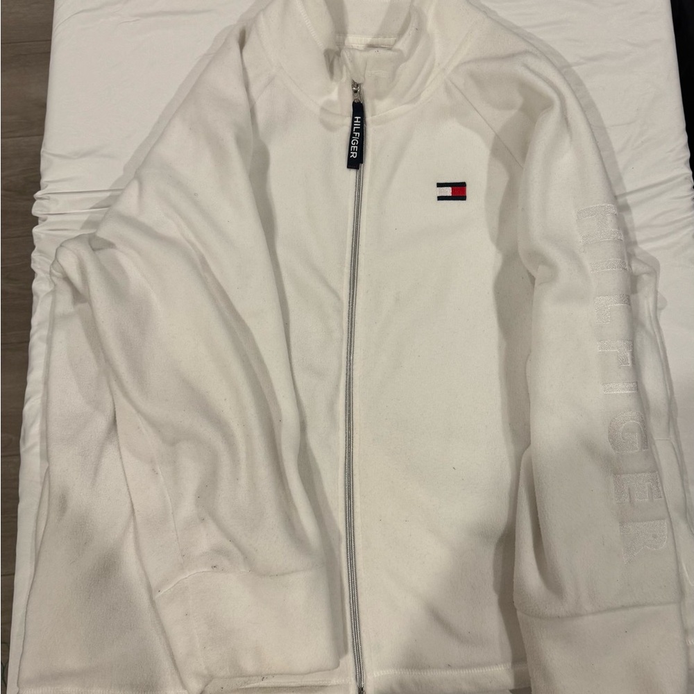 Tommy Hilfiger Classic White Zip-Up Jacket